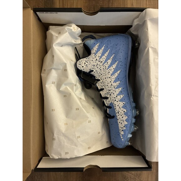 Nike Jordan UNC Alpha Menace Pro Mid D Football Cleats Size 13 PE Sample New - Picture 10 of 11